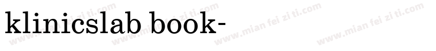klinicslab book字体转换
